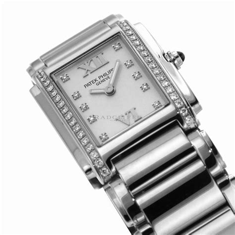 patek philippe 4910/10a-011|Patek Philippe women's diamond watch.